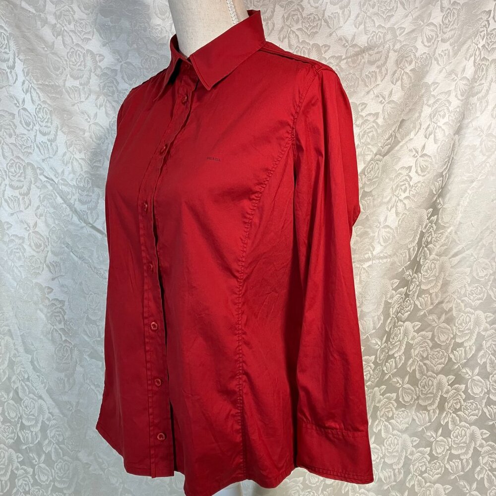 Prada Red Button-Down Shirt - Picture 3 of 6